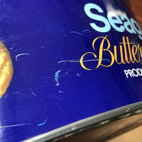 Vintage Seagull Danish Butter Cookie Tin Round Beach House Decor Denmark Rare - Picture 14 of 16